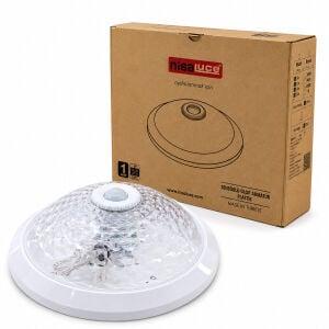 NİSALUCE E2002-PT ( SENSÖRLÜ ) ( BEYAZ )  GLOP ARMATÜR KAFESİ ( E27) ( PLASTİK ) (IP20) (220W)*20