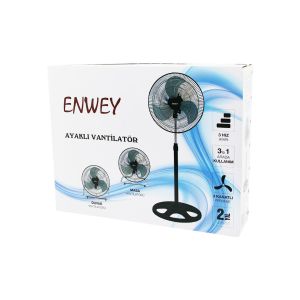 ENWEY VG-301 ( 18'' İNÇ ) ( SANAYİ ) VANTİLATÖR ( 3İN1: AYAKLI & M.ÜSTÜ & DUVAR ) ( METAL KAFES & KANAT 3 ) (80W )*1