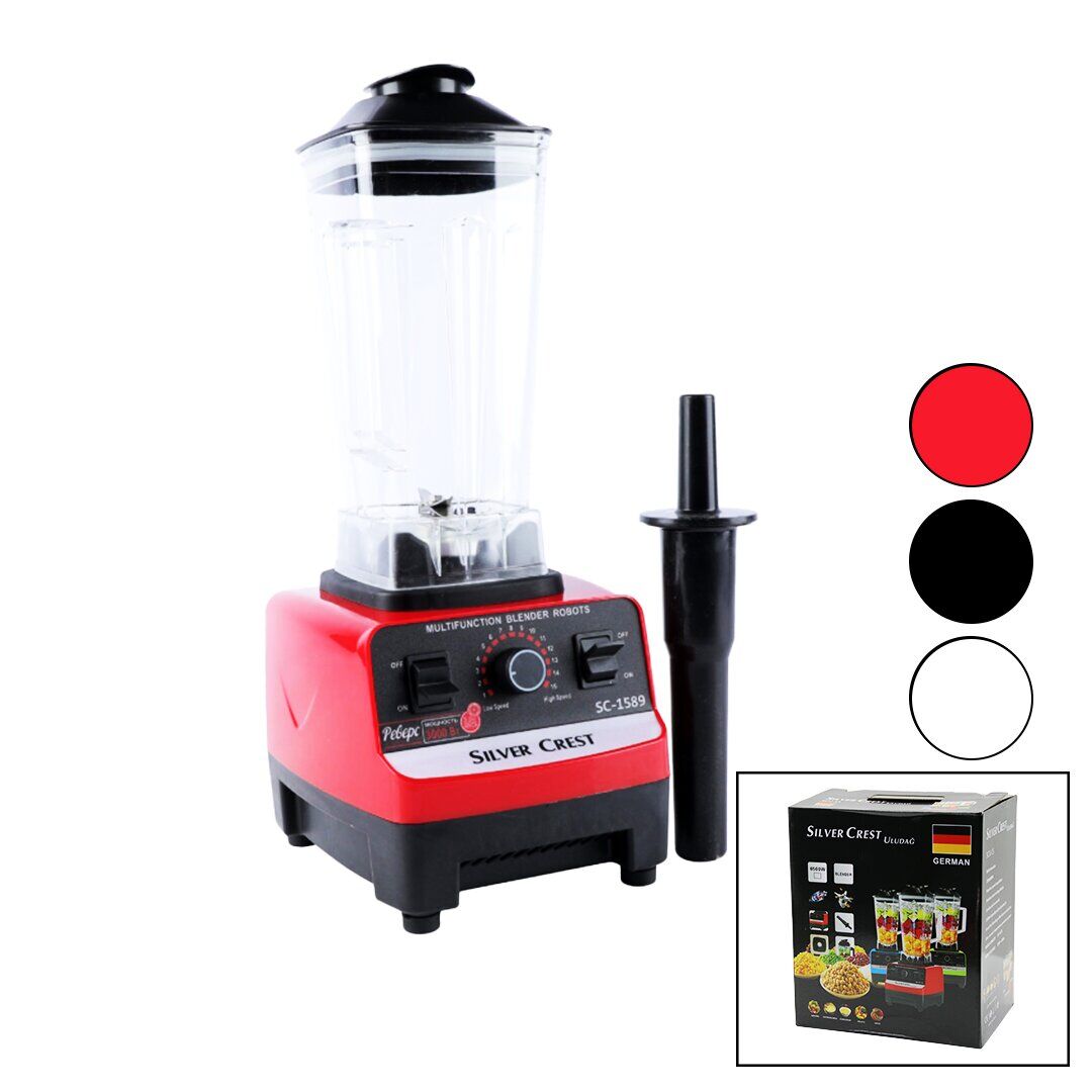 SILVER MAX SC-1589 ( 9999W ) ( BUZ KIRICI ) ÇOK AMAÇLI BLENDER DOĞRAYICI ( 2PCS HAZNE BIÇAKLI= 2LT & 0.5LT ) ( 32000 RPM ) *6