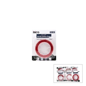 İBİCO İ13-125 ( 18MMX5MT ) VHB AKRİLİK SİLİKONİZE BANT ( ÇİFT TARAFLI BANT ) ( MAX - 5.5KG ) ( BANDI )*12X24