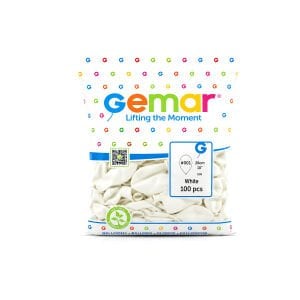 GEMAR GM-90-01 ( İÇ MEKAN & BEYAZ ) BALON ( 10'' & 26CM & 100PCS )*1X100