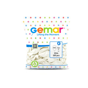 GEMAR GM-90-01 ( İÇ MEKAN & BEYAZ ) BALON ( 10'' & 26CM & 100PCS )*1X100