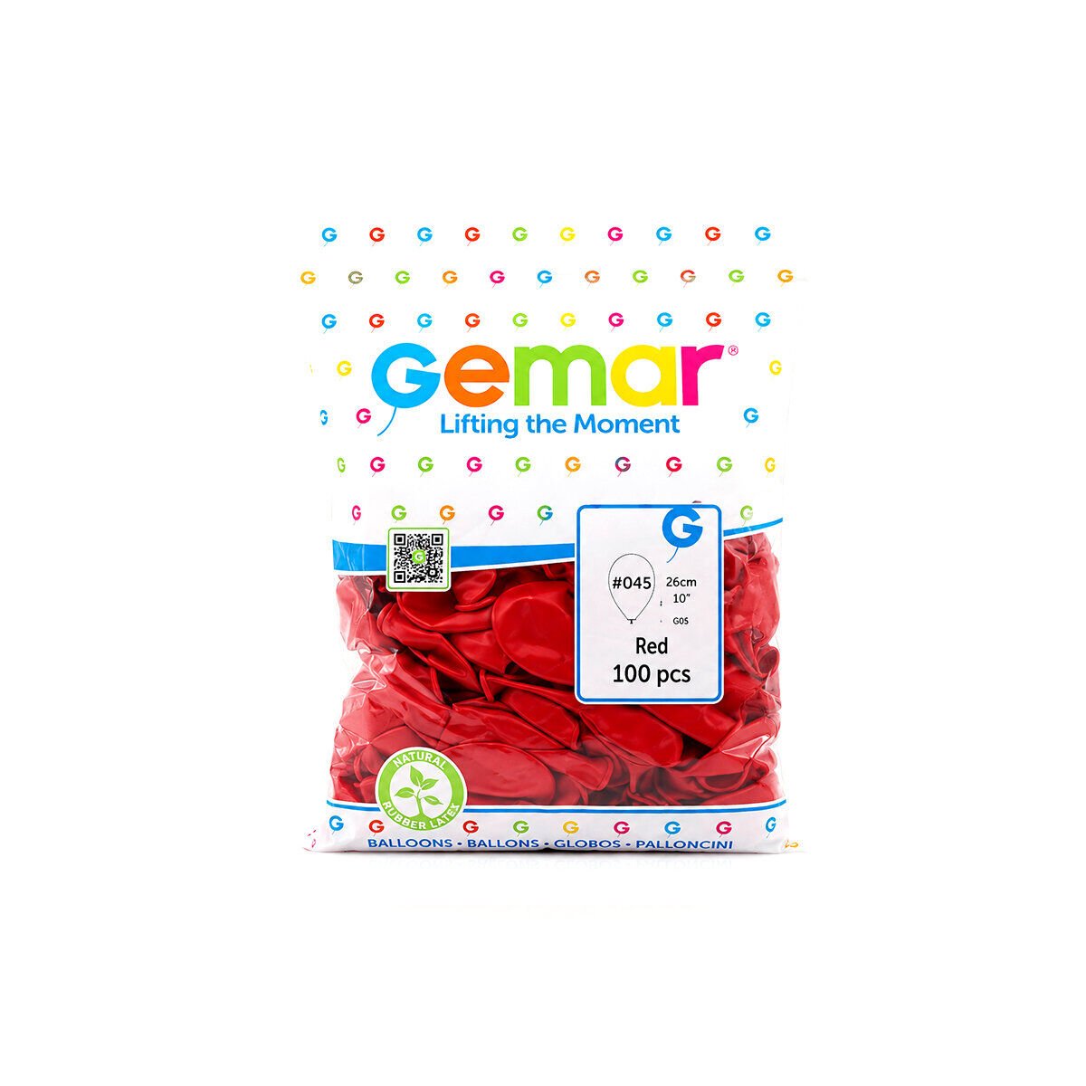 GEMAR GM-90-45 ( İÇ MEKAN & KIRMIZI ) BALON ( 10'' & 26CM & 100PCS )*1X100