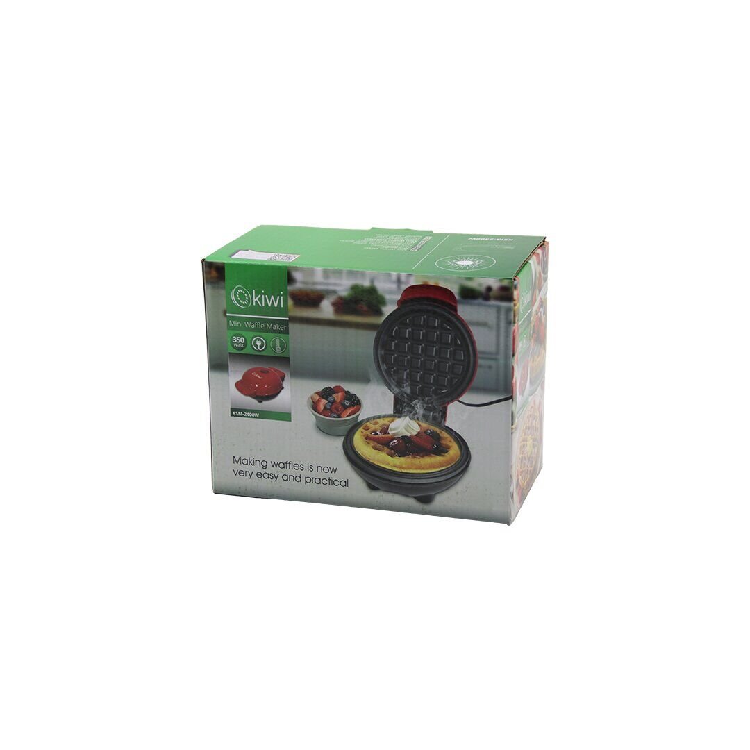 KİWİ KSM-2400W ( MİNİ ) WAFFLE MAKİNESİ ( 350W ) ( ÇAP:12CM ) (OTOMATİK TERMOSTAT) (YAPIŞMAZ PLAKA) (GÜÇ GÖSTERGE IŞIK)*12