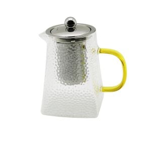 YAKUT-9963 ( 550ML ) ( KARE ) ( KABARTMALI & BOROSİLİKAT ) CAM DEMLİK*48