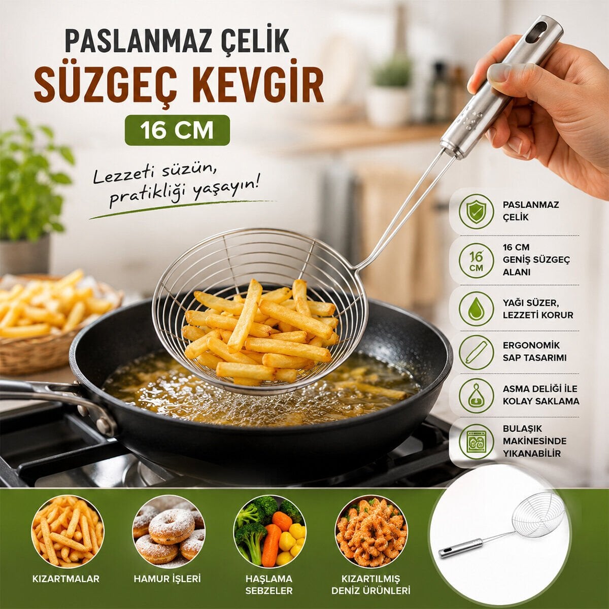 PABLITO HOME PBT-955 16CM METAL KEVGİR*10X30
