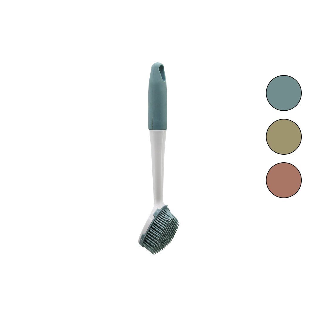 IVORY IVO-2206 ( RENKLİ SİLİKON ) ÇOK AMAÇLI TEMİZLİK FIRÇASI ( PLASTİK SAPLI=SİLİKON KILIFLI ) ( 26.5CM )*180