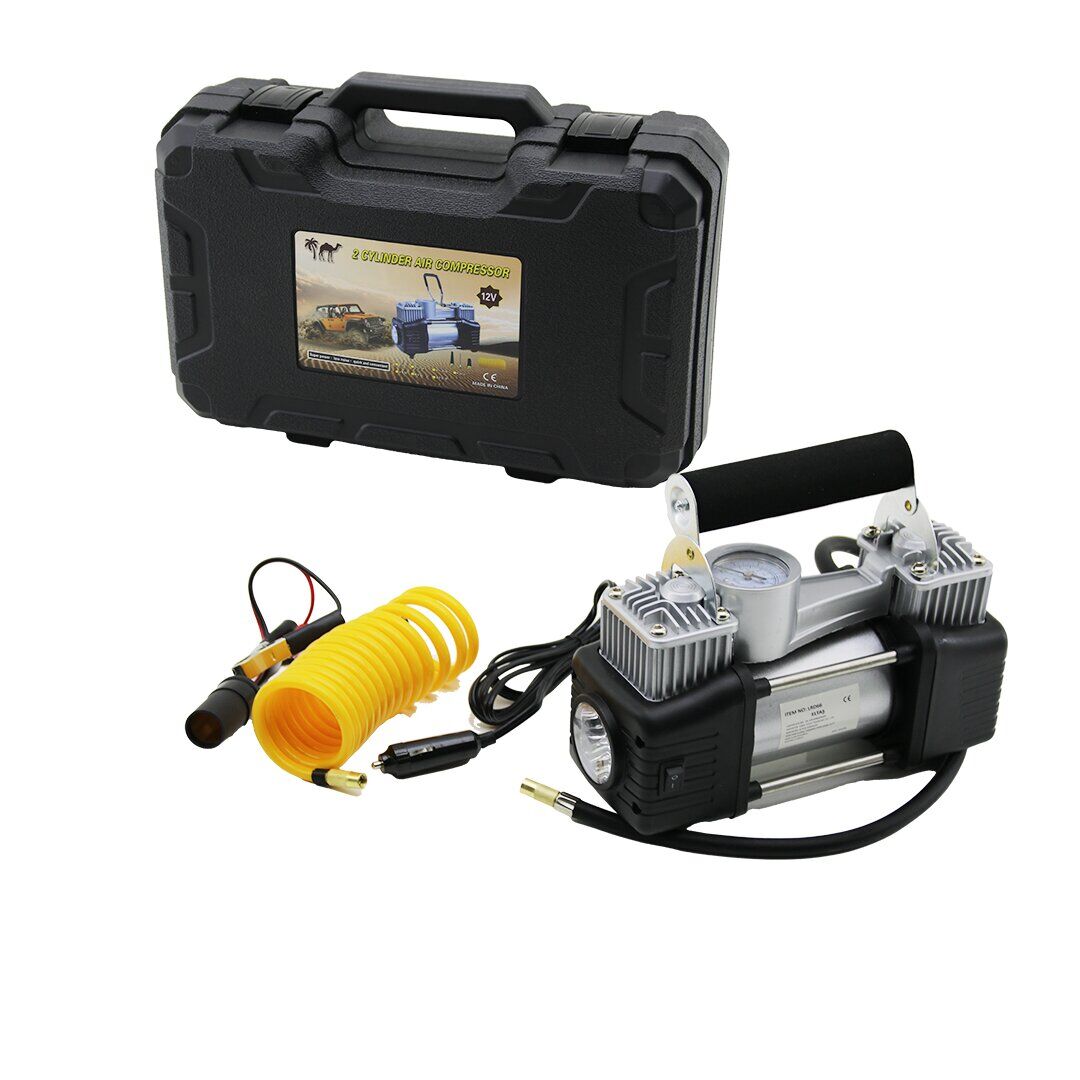 ELTAŞ LRD-66 (2 CYLINDER AIR) ( ÇİFT SİLİNDİR ) (OTO & ARAÇ) HAVA KOMPRESÖRÜ (DC/12V & 23Amp & 150PSI) (FENERLİ) (BAR GÖSTERGELİ)*6