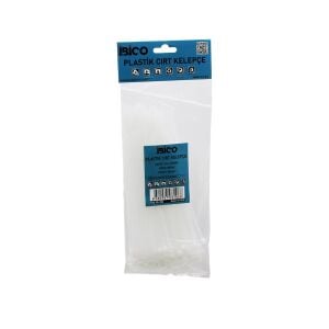 İBİCO İ13-106 ( BEYAZ ) ( 4.8X200MM ) PLASTİK CIRT KELEPÇE ( 100PCS )*10X18