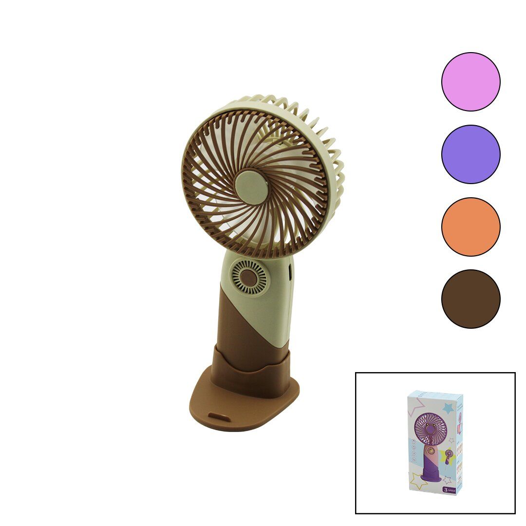 GNC-S501 (USB ŞARJLI) MİNİ EL FANI (ÇAP:8.2 & Y:17CM) (SABİT BAŞLIK) (3-KADEME HIZ) (TELEFONLUKLU M.ÜSTÜ AYAK) VANTİLATÖR*168