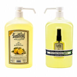 İSTANBUL KOKU DÜNYASI ( 900ML ) ( LİMON ) ( 80° ) POMPALI SPREY KOLONYA ( 50ML SPREY HEDİYELİ )*12=K