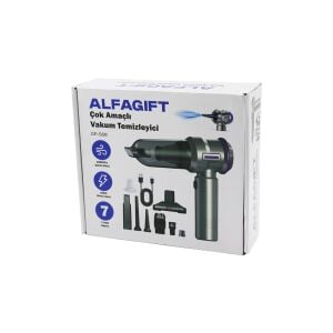 ALFAGIFT DP-568 ( OTO ARAÇ ) ( TYPE-C SARJLI ) EL TİPİ BASINÇLI HAVA ÜFLEME & SÜPÜRGE( 7 BAŞLIK ) 100W*20