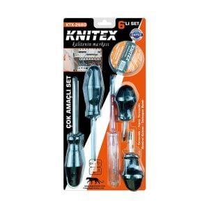 KINETEX KTX-2680 ( 6PCS ) TORNAVİDA & ÇOK AMAÇLI SET ( TORNAVİDA & TOPAÇ TORNAVİDA & KONTROL KALEM & ELEKTRİK BANT) ( BANDI )*70