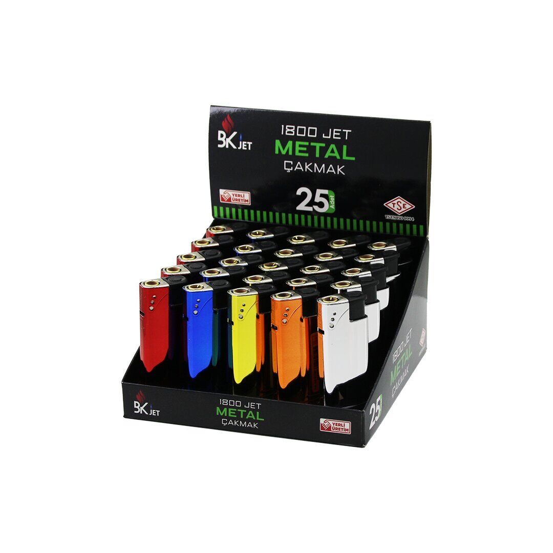 BK JET KOKO-1800 ( METAL & RENKLİ ) MANYETÖLLÜ METAL CEP ÇAKMAK (MANYETOLU) (DOLDUR KULLAN)*25X20