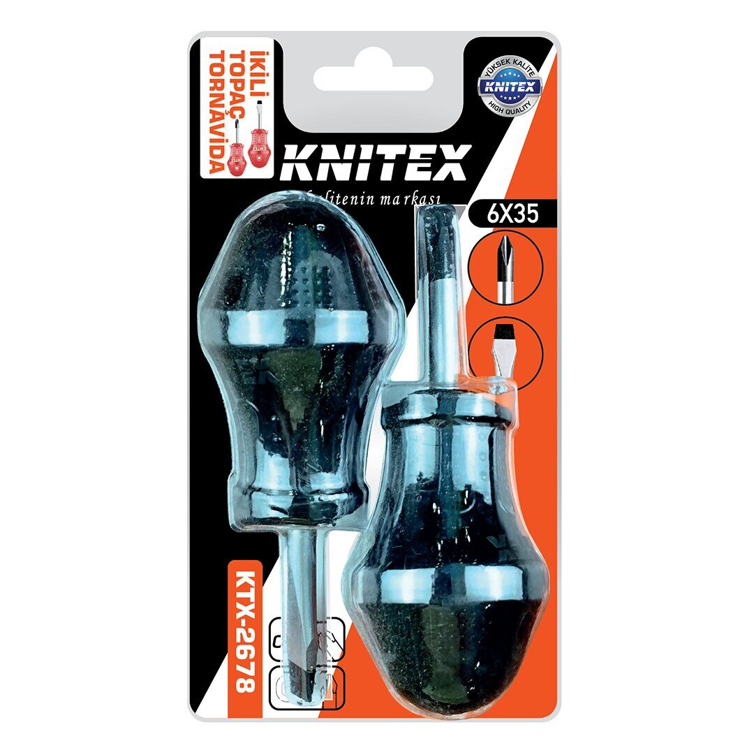 KNITEX KTX-2678 ( 2PCS & YILDIZ-DÜZ ) TOPAÇ TORNAVİDA SETİ 6X35*30