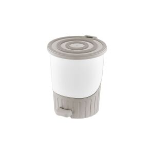 DÜNYA-01069-407 ( KUM BEJİ ) PASTEL ( LÜX ) ( 8LT ) ( PEDALLI ) ÇÖP KOVASI PLASTİK ( 260X230X275MM )*6=K