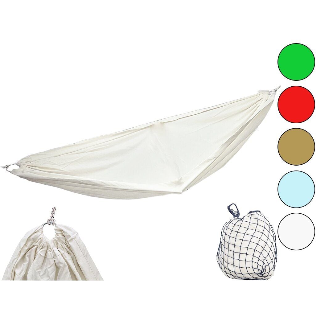 İPEK HAMAK KRT-1005 (GABARDİN DOKUMA RENKLİ PAMUK KUMAŞ) KAMP HAMAK (135X260CM) (200KG.TAŞIMA) (6MT İP) (FİLE ÇANTALI)*30