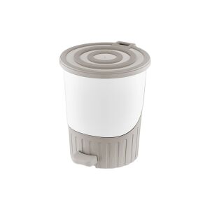 DÜNYA-01070-407 ( KUM BEJİ ) PASTEL- ( LÜX ) ( 14LT ) ( PEDALLI ) ÇÖP KOVASI PLASTİK ( 315X285X335MM )*6=K
