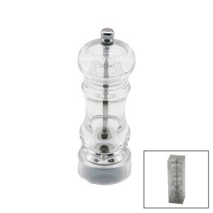 BAROTTİ DMR-8987 ( BÜYÜK ) ( ÇAP: 5CM Y: 20CM ) ( AKRİLİK ) ( ŞEFFAF MİKA KRİSTAL PLASTİK ) BAHARAT ÖĞÜTÜCÜ*72