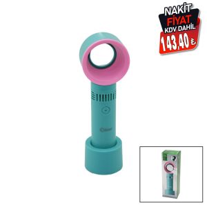 KİWİ KFAN-7610 ( TAŞINABİLİR ) EL FANI ( GİZLİ PERVANELİ ) ( USB ŞARJLI ) ( MASA ÜSTÜ KULLANIM APARATLI ) ( 3 KADEME HIZ )*30