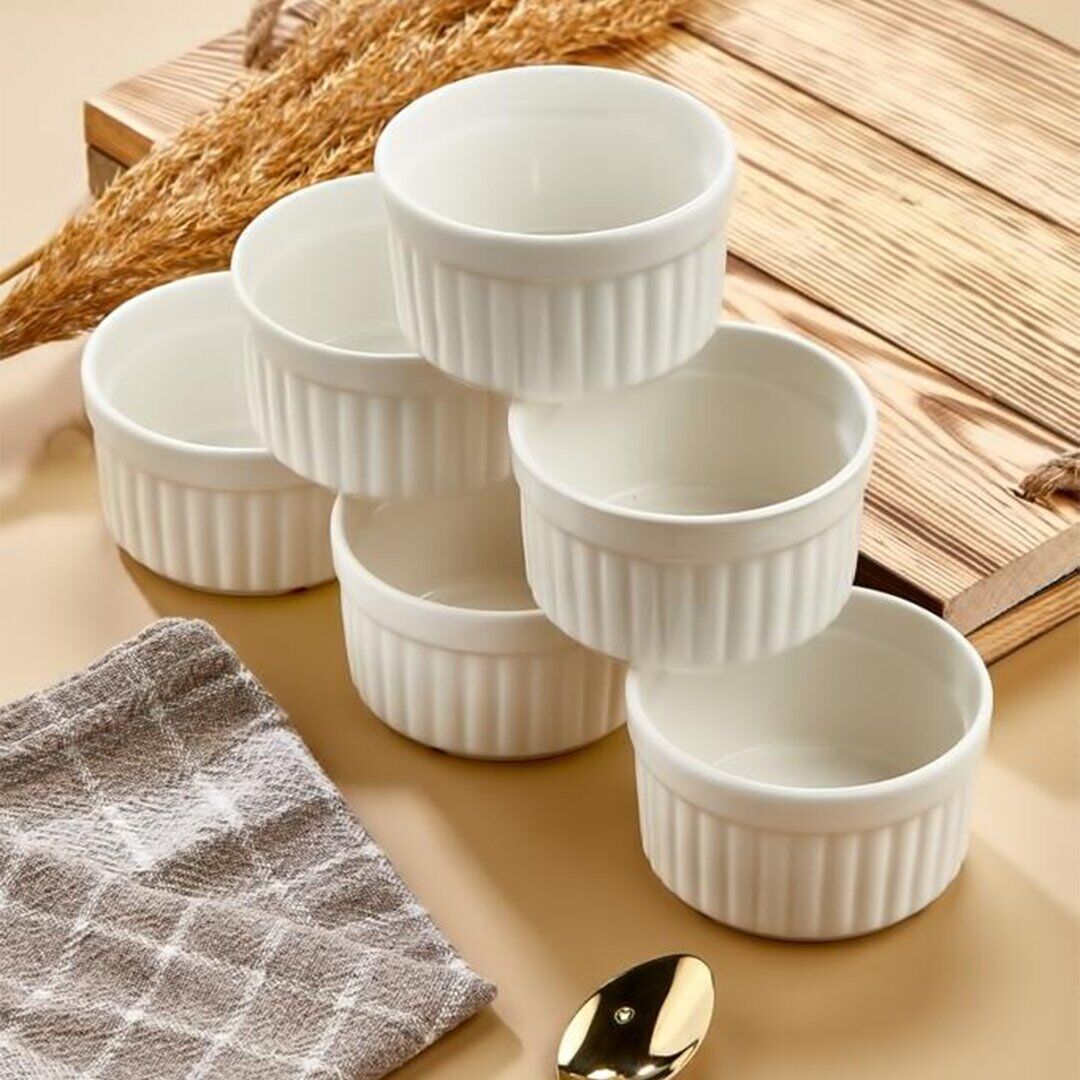 COOKER CKR-4036 ( 6PCS ) PORSELEN SUFFLE KABI & KASE & ÇEREZLİK ( 9 X 5.5CM )*18=K