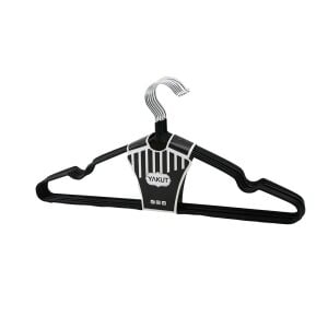 YAKUT ( SİYAH ) ( 10PCS ) ( SİLİKON KAPLAMALI ) METAL ELBİSE ASKISI*50