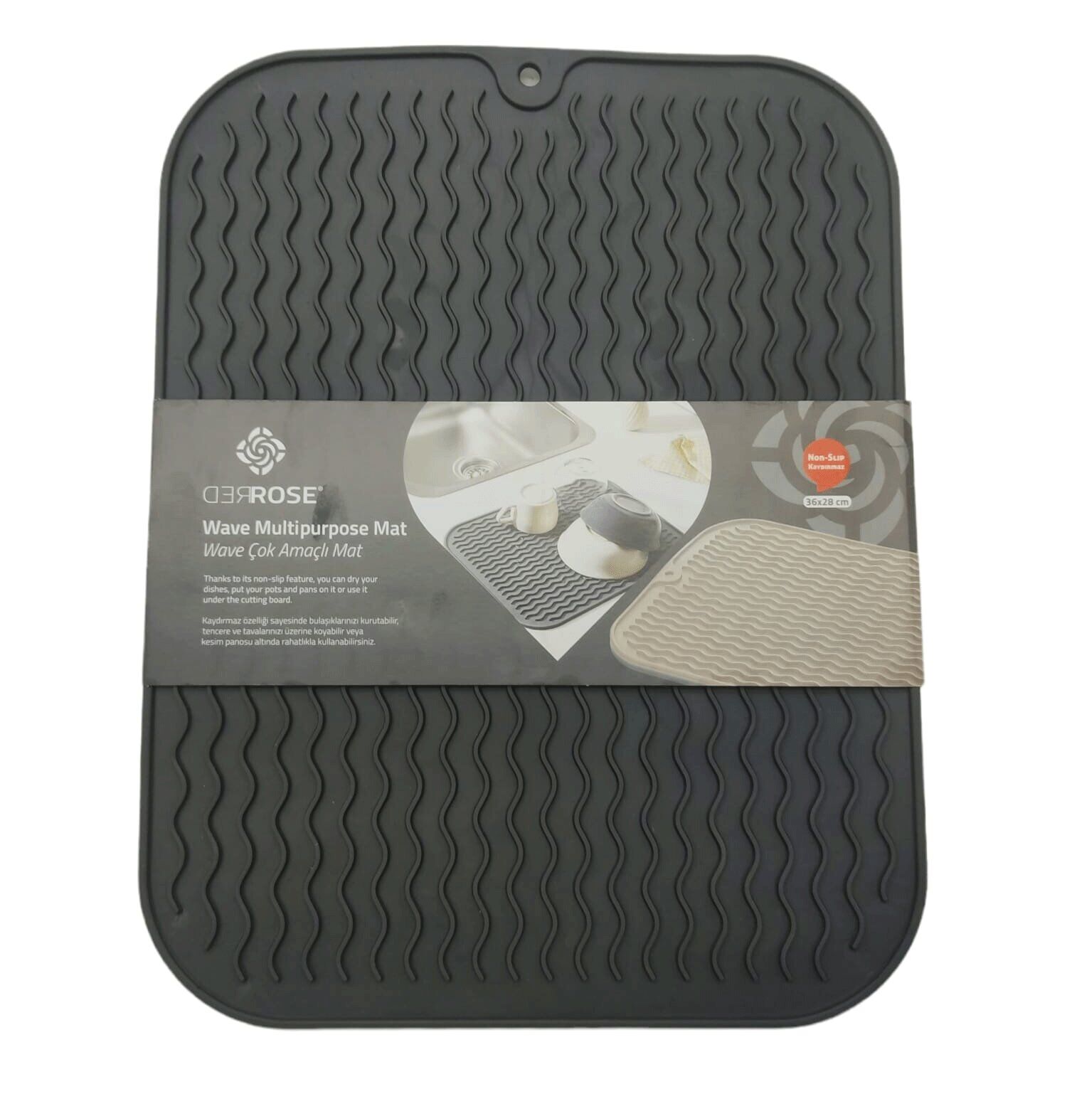 REDROSE GP-143 WAVE ÇOK AMAÇLI MUTFAK MAT KAYDIRMAZ 36X28CM.*24