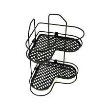 LALEZAR LZR-627 ZARİF ( 2 KATLI ) ( KALP MODEL ) DUŞ KABİN RAF KÖŞELİK SİYAH BEYAZ KROM*8