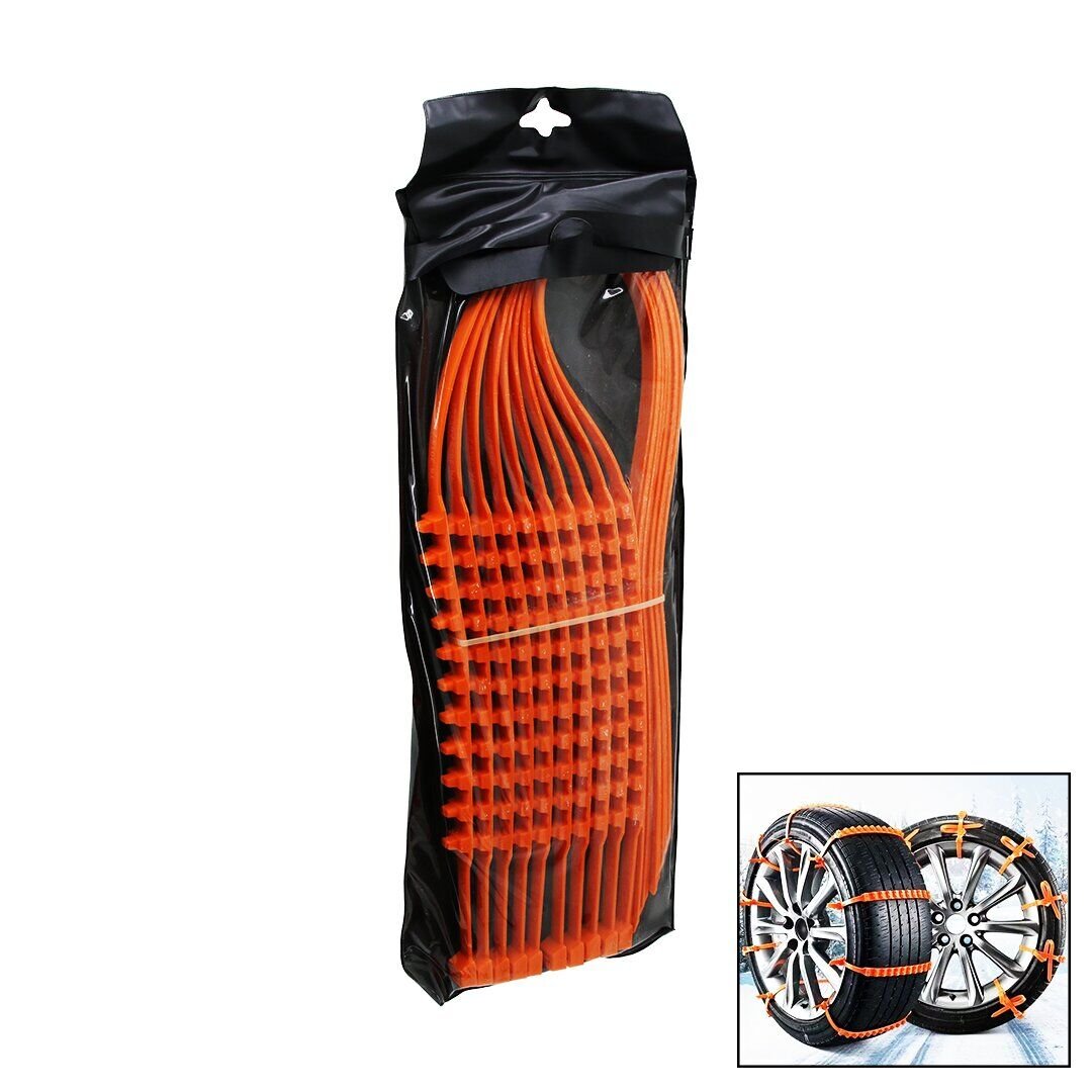 KRT-1093 ( 10PCS ) ( PLASTİK ZİNCİR ) OTO LASTİK KAR KELEPÇESİ = CIRTLI*45