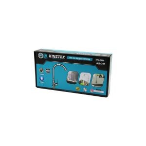 KINETEX KTX-2895 KROM TEK SU GİRİŞLİ MİX UZUN KUĞU ( EVYE ) ( AÇ KAPA ) BATARYA*50