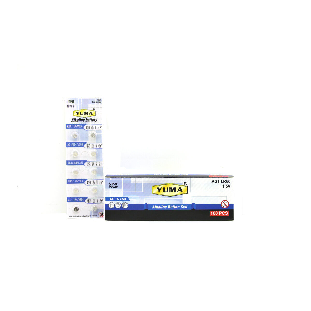 YUMA YM-9AG1 ( AG1 ) ( LR-60 ) ( DÜĞME PİL ) ( ALKALİN ) ( 1.5V ) ( 10LU KART )*200