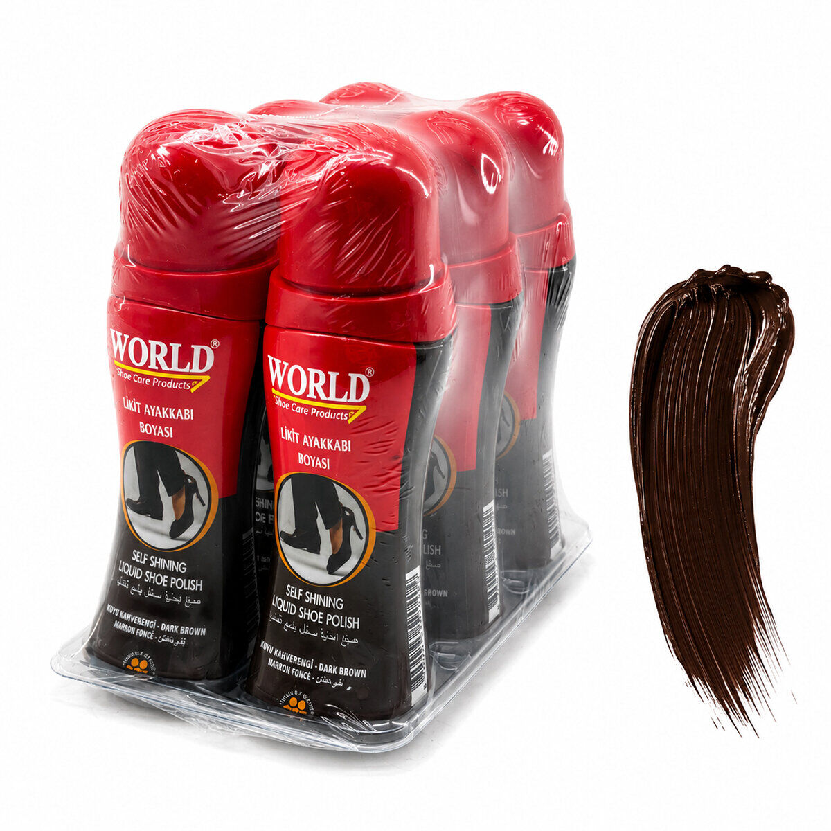 WORLD ( KOYU KAHVE ) LİKİT AYAKKABI BOYASI 75ML*6X16