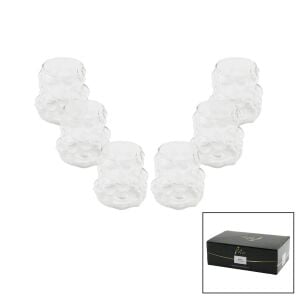 MİR-1539 ( 6PCS ) ( ÜZÜM & KABARCIKLI CAM ) KAHVE YANI BARDAK ( 90ML )*24=K