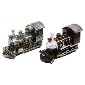 İBİCO İ12-206-A ( TREN ) VİNTAGE DEKORATİF BİBLO & KUMBARA RENKLİ ( 20X12X8CM ) ( REÇİNE )*48