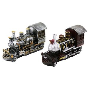 İBİCO İ12-206-A ( TREN ) VİNTAGE DEKORATİF BİBLO & KUMBARA RENKLİ ( 20X12X8CM ) ( REÇİNE )*48