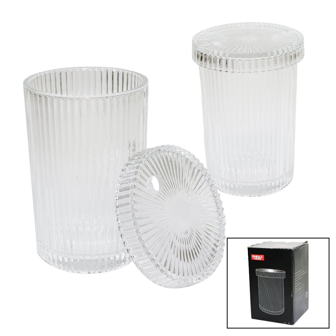 ENFA ENF-583 ( ÇİZGİLİ & CAM BARDAK ) KAPAKLI & ORİGAMİ SİTİL (KAHVE & SUNUM & MEŞRUBAT)*48