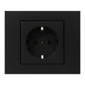 ATOM ( SİYAH ) TOPRAKLI PRİZ*12X10