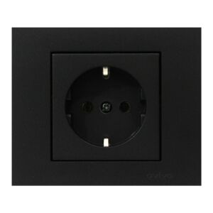 ATOM ( SİYAH ) TOPRAKLI PRİZ*12X10