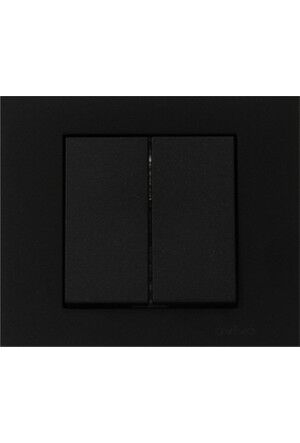 ATOM ( SİYAH ) KOMİTATÖRLÜ 2Lİ ANAHTAR PRİZ*12X10