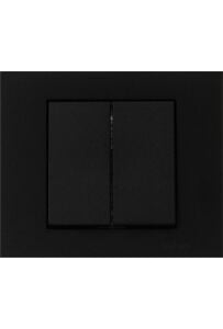 ATOM ( SİYAH ) KOMİTATÖRLÜ 2Lİ ANAHTAR PRİZ*12X10