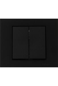 ATOM ( SİYAH ) KOMİTATÖRLÜ 2Lİ ANAHTAR PRİZ*12X10