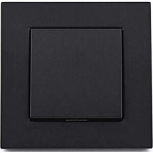 ATOM ( SİYAH ) TEKLİ ANAHTAR PRİZ*12X10