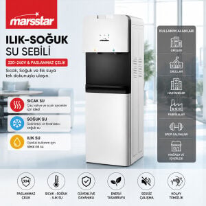 MSWD-100 (220-240V & PASLANMAZ ÇELİK) SU SEBİLİ (SICAK & SOĞUK & ILIK)*1