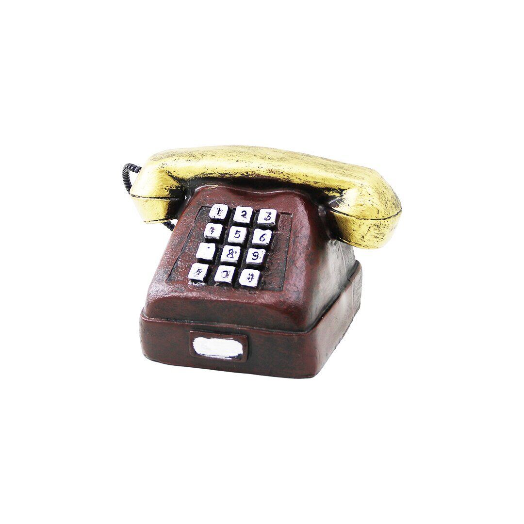 İBİCO İ12-213 ( ANKESÖRLÜ TELEFON ) VİNTAGE DEKORATİF BİBLO ( 9.5X9.5CM ) ( REÇİNE )*120