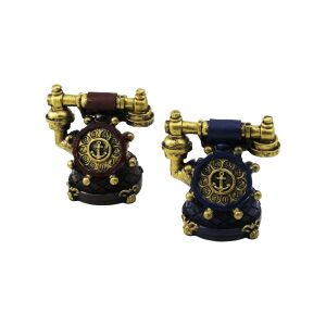 İBİCO İ12-216-B ( ANKESÖR TELEFON ) VİNTAGE DEKORATİF BİBLO & RENKLİ ( 10.5X6.5CM ) ( REÇİNE )*120