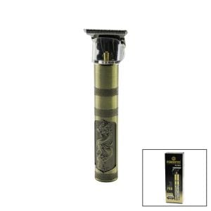 POWERTEC TR-1010 (KOMPLE METAL) (USB ŞARJ) ENSE ÇİZİM & SAÇ SAKAL KESME TRAŞ MAKİNE ( T BIÇAK & 5PCS RENKLİ TARAK )*50