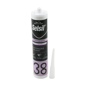 SELSİL-38  KOD-3041 ( SİYAH ) ( MASTİK ) SİLİKONİZE AKRİLİK ( YENİ FORMÜL ) ( 500GR )*25=K