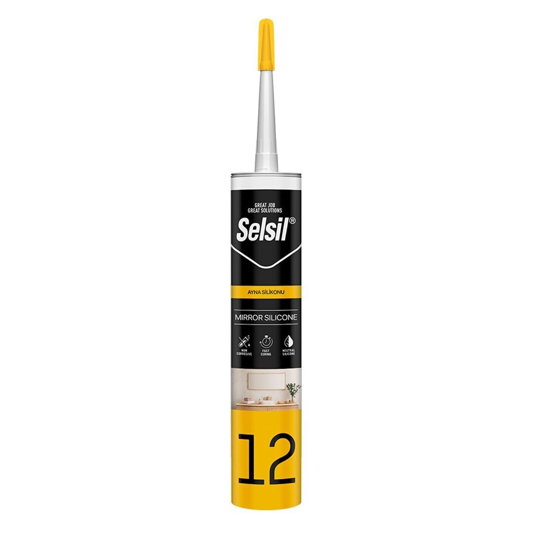 SELSİL 12 CODE-2432 ( AYNA MONTAJ ) SİLİKONU CLEAR ( ŞEFFAF ) 280ML*25=K