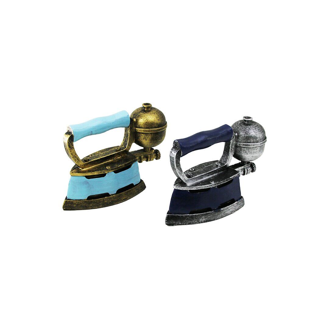 İBİCO İ12-221-B ( ÜTÜ ) VİNTAGE DEKORATİF BİBLO & RENKLİ ( 10.5X11CM ) ( REÇİNE )*120