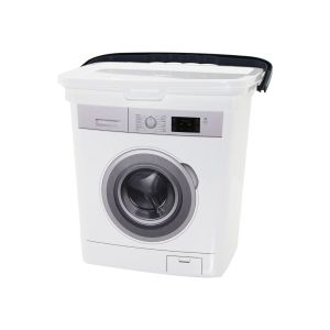 QLUX BSF-00828 TOZ DETERJAN KUTUSU PLASTİK KOVA 6500ML ( ÇAMAŞIR MAKİNE GÖRÜNÜMLÜ & KAPAKLI & TAŞIMA KULPLU )*20